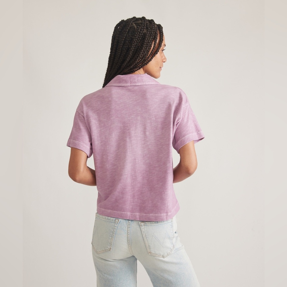 Marine Layer Vintage Slub Polo Tee💜 - Picture 4 of 5